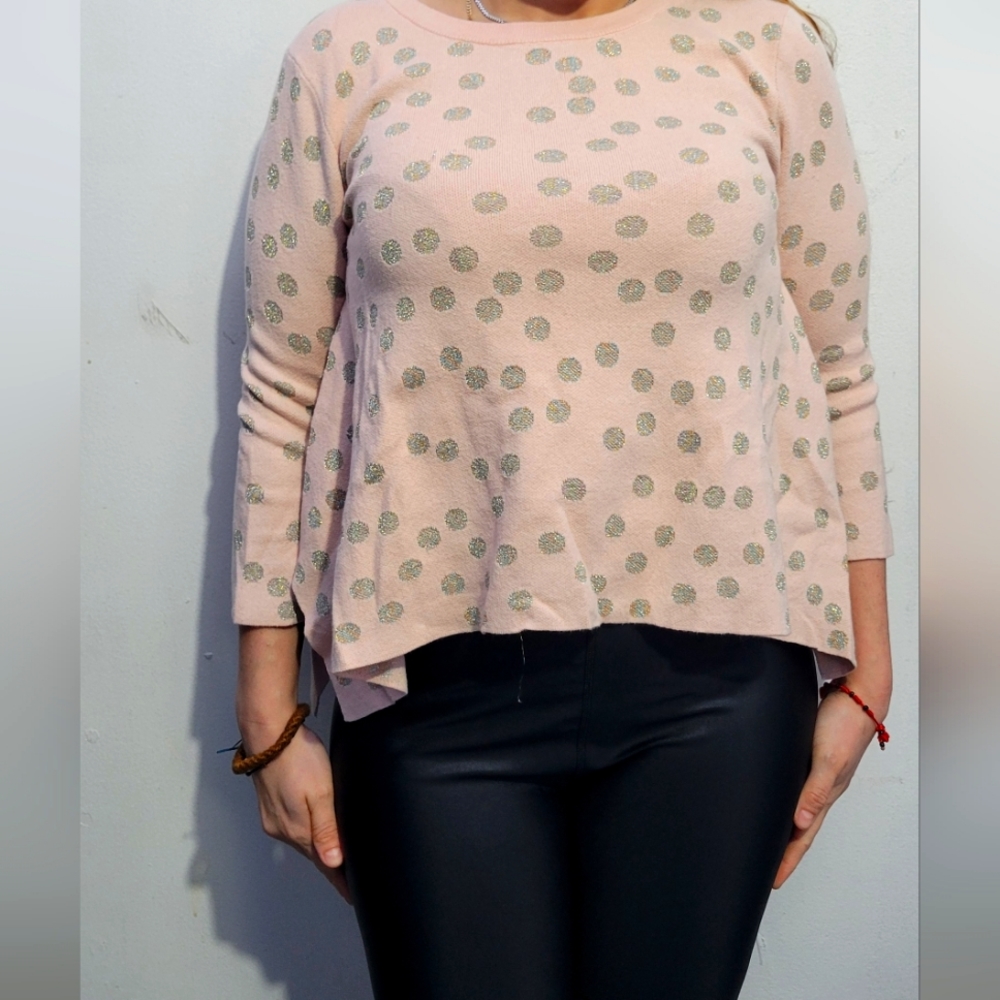 1 state top Long sleeve Pink Size Small